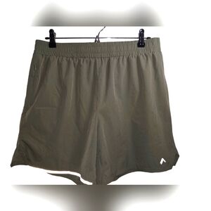 Alphalete Shorts Mens Large Green 5" Unlined Athletic Active Pull On Nylon L